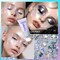 Holographic Body Glitter Gel – Chunky Festival Glitter for Face, Hair, Nails & Makeup | Shimmering Sequins Gel with Stars & Moons, Long-Lasting Sparkle (50ml, Silver)